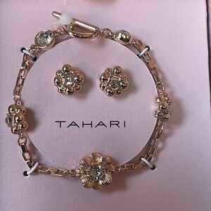 Tahari Gold Bracelet with Crystal Accents